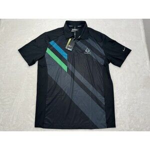 Nike Dri-FIT Tour Men’s Striped Graphic Performance Golf Polo Black Size L
